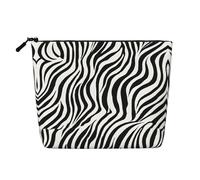 JEKYDOSD Zebra Print Print Fake Hemp Makeup Bag Waterproof Imitation Hemp Bag For Daily Life, Travel, And More