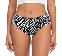JEKYDOSD Zebra Print Print Women'S Briefs Suitable For Most Adult Ladies, Black, 4XL