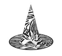 JEKYDOSD Zebra Prints Print Halloween Hat Spooky Party Accessory, Carnivals Masquerade Balls