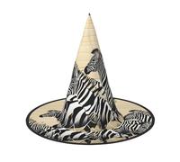 JEKYDOSD Zebra Racetrack Print Halloween Hat Spooky Party Accessory, Carnivals Masquerade Balls