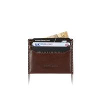 Jekyll and Hide Slim RFID Leather Card Holder - Minimalist Design with 6 Card Slots, Full-Grain Vegetable-Tanned Leather, Recycled PET Lining, Compact Size, and RFID Protection for Secure, Mocha