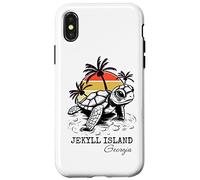 Jekyll Island Georgia Sea Turtle Preserve 70s Retro Style Case for iPhone X/XS