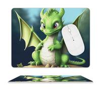 JEKYQ MousePad MouseMat with Non-Slip Rubber Base Easy Gliding Personalized Keyboard Pad Dragon Cute Gaming MouseMats Desktop Protection Mat for Laptop Office Home One Size