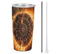 JEKYQ Tainless Steel Tumbler with Lid Vacuum Insulated Tumblers Dart Board Car Cup Insulated Coffee Mug for Travel Double Wall Insulated Cup for Hot Cold Drinks