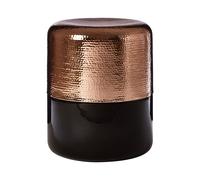 Jelani Hammered Copper and Glass Side Table Copper-Coloured Orange