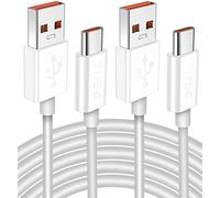 Jelanry 6.6ft 2Pcs USB C Cable 6A Fast Charging USB Type C Cable 120W 90W