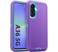 Jelanry Case for Samsung Galaxy A36 5G, Heavy Duty & Rugged Protective Dual-Layer Shockproof Drop Protection with Port Anti-Dust/Scratch Matte Phone Cases Bumper Back Cover for Samsung A36 6.7″,Purple