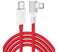 Jelanry Right Angle 6FT USB-C to USB-C Cable for Warp/Dash Charger Cable 120W 100W 80W 65W PD Fast Charging Type C Cord Cable for OnePlus 15R 15 13 12 10T 9 Pro iPhone 17 16 Galaxy Tab S10