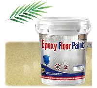 Jelaqmot Epoxy Colored Sand Floor Paint, Self-Leveling High-Gloss Marble Effect, Waterproof Non-Slip Wear-Resistant Coating (Light Yellow)