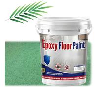 Jelaqmot Epoxy Colored Sand Floor Paint, Self-Leveling High-Gloss Marble Effect, Waterproof Non-Slip Wear-Resistant Coating (Green)