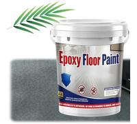 Jelaqmot Epoxy Colored Sand Floor Paint, Self-Leveling High-Gloss Marble Effect, Waterproof Non-Slip Wear-Resistant Coating (Dark Gray)