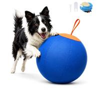 Jelaqmot Giant Herding Ball for Dogs, Inflatable Interactive Toy for High-Energy Breeds, with Durable Cover & Pump for Outdoor Exercise & Mental Stimulation (L)