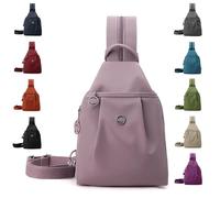 Jelaqmot Waterproof 2-Way Commuter Bag, Oxford Large Capacity Two Shoulder/Crossbody Bag, Travel Tote For Women & Man (Taro Powder)