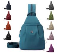 Jelaqmot Waterproof 2-Way Commuter Bag, Oxford Large Capacity Two Shoulder/Crossbody Bag, Travel Tote For Women & Man (Agate Blue)