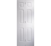 JELD-Wen Internal Door White Arlington 6 Panel Bi-fold Concertina Action 1981mm x 762mm