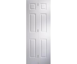 JELD-Wen Internal Door White Arlington 6 Panel Bi-fold Concertina Action 1981mm x 762mm