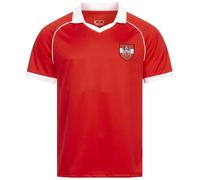 JELEX Retro History Men's Jersey with Embroidered Logo and Short Sleeves, Nostalgia Design for Football Fans Ideal for Collectors, Austria, XXL