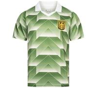 JELEX Retro History Men's Jersey with Embroidered Logo and Short Sleeves, Nostalgia Design for Football Fans Ideal for Collectors, Germany Away, M