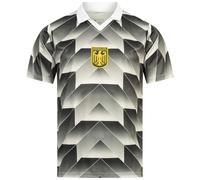 JELEX Retro History Men's Jersey with Embroidered Logo and Short Sleeves, Nostalgia Design for Football Fans Ideal for Collectors, Germany Soft, L