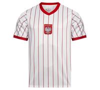 JELEX Retro History Men's Jersey with Embroidered Logo and Short Sleeves, Nostalgia Design for Football Fans Ideal for Collectors, Poland, L