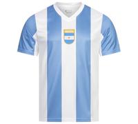 JELEX Retro History Men's Jersey with Embroidered Logo and Short Sleeves, Nostalgia Design for Football Fans Ideal for Collectors, Argentina, XL