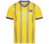 JELEX Retro History Men's Jersey with Embroidered Logo and Short Sleeves, Nostalgia Design for Football Fans Ideal for Collectors, Ukraine, S