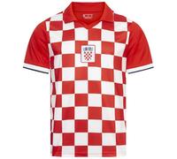 JELEX Retro History Men's Jersey with Embroidered Logo and Short Sleeves, Nostalgia Design for Football Fans Ideal for Collectors, Croatia, M