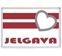 Jelgava - Love Latvia/Latvian Flag Towns & Cities - 96 x 67mm Jumbo Fridge Magnet