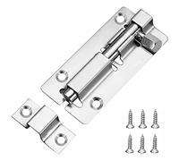 JelKen Door Lock Bolts 3"(75mm), 304 Stainless Steel Door Latch Slide Bolts Lock with Screws for Bathroom Bedroom Shed Garden Toilet, 3 Inch