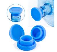 Jell-Cell 5 Gallon Water Jug Cap Silicone - Reusable Water Bottle Caps for 55mm No-Splash,No Leak and Spill Replacement Cap,3 Pack