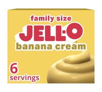 Jell-O BANANA CREAM Instant Pudding & Pie Filling Box 5.1 Oz (144g)