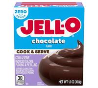 Jell-O Chocolate Pudding, Cook & Serve, Sugar Free, 1.3 oz Box, 4 Packs by Kraft Foods