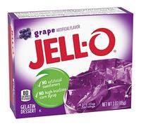 Jell-O Gelatin Dessert 3 Ounce Boxes Pack of 4 (Grape)