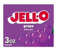 Jell-O Gelatin Dessert 3 Ounce Boxes Pack of 4 (Grape)