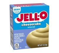 Jell-O Instant Reduced Calorie Pudding & Pie Filling | Zero Sugar Cheesecake | Pack of 12