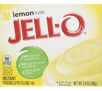 Jell-O Lemon Flavor Instant Pudding & Pie Filling, 3.4 Oz (96G) 4Pack