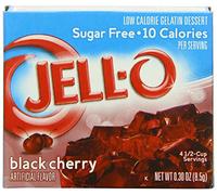 Jell-O Sugar Free Black Cherry Low Calorie Gelatin Dessert 1 x 8.5g Box Jello