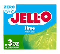 JELL-O SUGAR FREE LIME LOW CALORIE GELATIN DESSERT 1 x 8.5g BOX JELLO