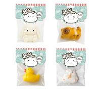 Jelli Squishi Pets Squishy Toy (4 Pack) - Sensory Fidget Stress Relief Toy for Kids - Soft Jelly Squeeze Kavaii Taba Mochi Toy - Random Pets