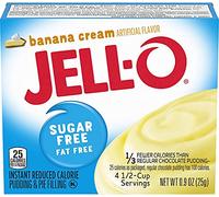 Jello Sugar Free Banana Cream Pudding 25 g (Pack of 3), Fat Free, Low Carb