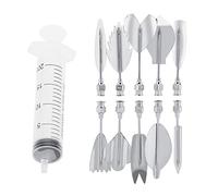 Jelly Art Tools Set, Cake Decoration Tools, Cake Art Tools, 3D Gelatin Jelly Molds Stainless Steel DIY Pudding Art Needle Syringe Cake Decorating Tool(【35100】M)