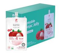 Jelly B Sugar Free Diet Jelly Drink Snack 150ml (Pack of 10) - Refreshing Low-Calorie Zero Sugar Beverage with Chewy Jello Bits, HALAL & GLUTEN FREE (Lychee)