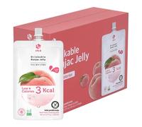 Jelly B Sugar Free Diet Jelly Drink Snack 150ml (Pack of 10) - Refreshing Low-Calorie Zero Sugar Beverage with Chewy Jello Bits, HALAL & GLUTEN FREE (Peach)