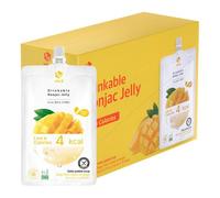 Jelly B Sugar Free Diet Jelly Drink Snack 150ml (Pack of 10) - Refreshing Low-Calorie Zero Sugar Beverage with Chewy Jello Bits, Halal & Gluten Free (Mango)