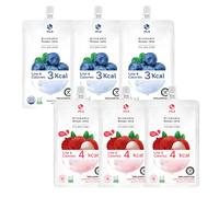 Jelly B Sugar Free Diet Jelly Drink Snack Lychee & Blueberry Flavour 150ml (Pack of 6) - Refreshing Low-Calorie Zero Sugar Beverage with Chewy Jello Bits, HALAL & GLUTEN FREE