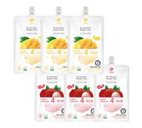 Jelly B Sugar Free Diet Jelly Drink Snack Mango & Lychee Flavour 150ml (Pack of 6) - Refreshing Low-Calorie Zero Sugar Beverage with Chewy Jello Bits, HALAL & GLUTEN FREE
