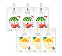 Jelly B Sugar Free Jelly Drink 150ml (Pack of 6) - Refreshing Low-Calorie Beverage with Chewy Bits, Assorted Fruity Flavours - HALAL - GLUTEN FREE (Assorted (Watermelon & Mango))