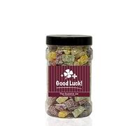 JELLY BABIES 1.2kg SMALL Sweet Jar - A Personalised Gift Jar filled with your favourite Retro Sweets! (Good Luck)