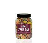 Jelly Babies 1.9kg Medium Sweet Jar - A Personalised Gift Jar Filled with Your Favourite Retro Sweets! (Thank You to a Great Teacher)