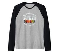 Jelly Babies Appreciation Club - Funny Sweet Tooth Design Raglan Baseball Tee